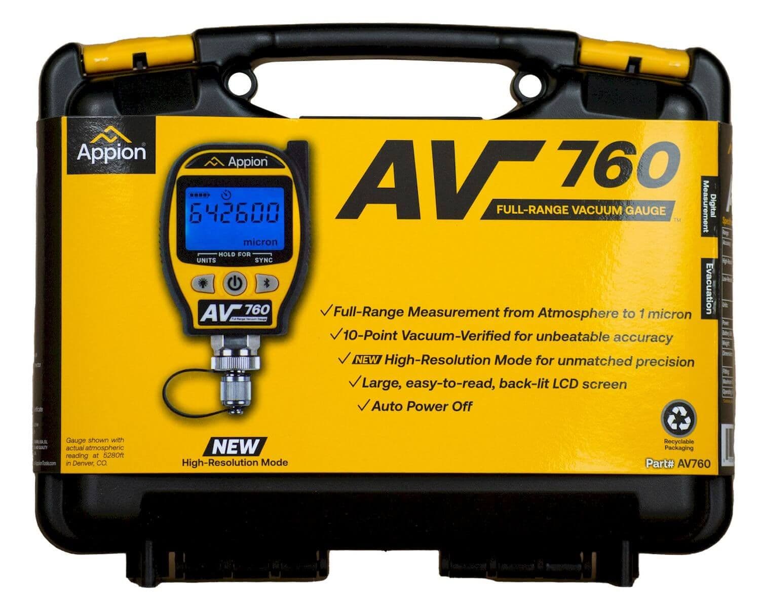 Appion AV760 Full Range Vacuum Gauge Torr AC - Image 2