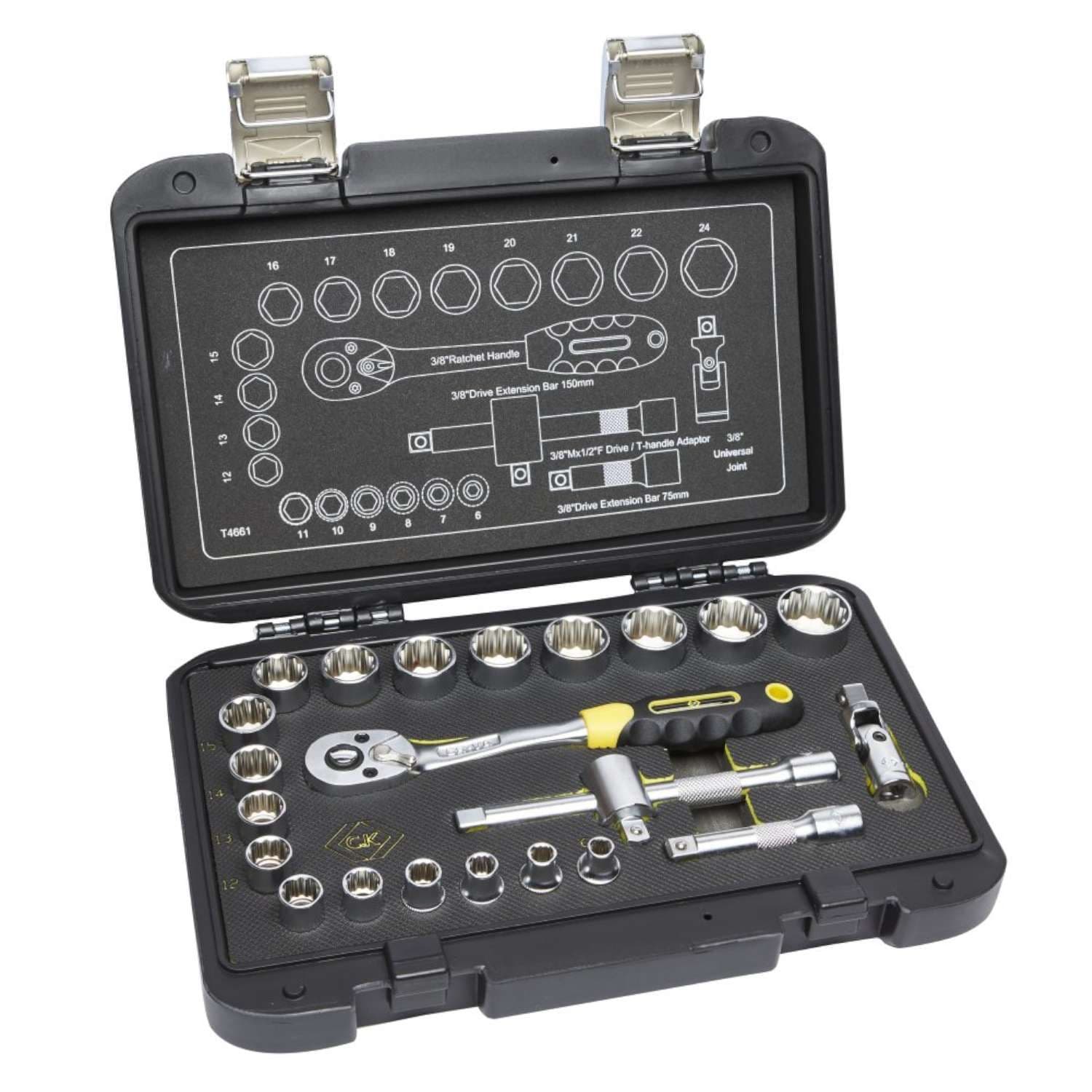 C.K Sure Drive 23 Piece Socket Set 3/8" Drive T4661 - Image 2
