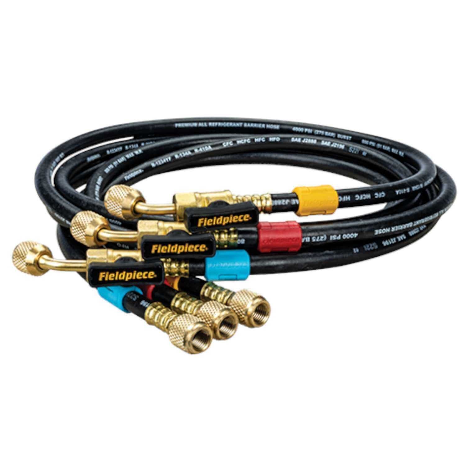 Fieldpiece Refrigeration Ball Valve Hose Set 1/4 3 Pk - Image 2
