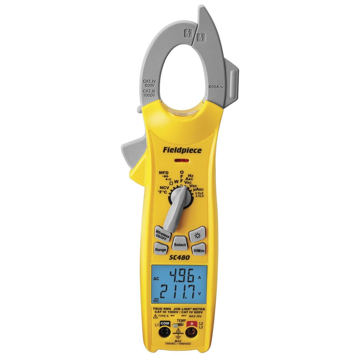 Fieldpiece SC480 Job Link Wireless Power Clamp Meter - Image 2