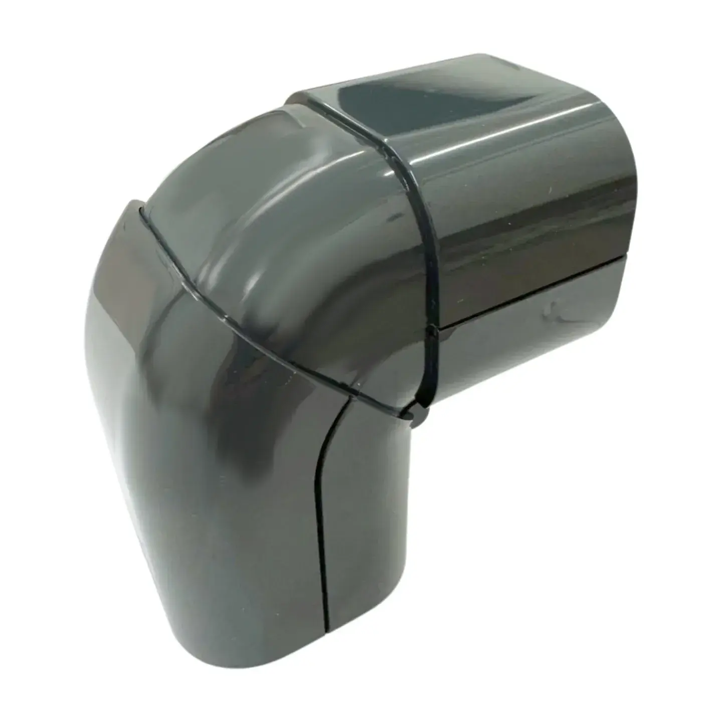 Grey Trunking 70x64mm Internal External Adjustable Elbow - Image 2