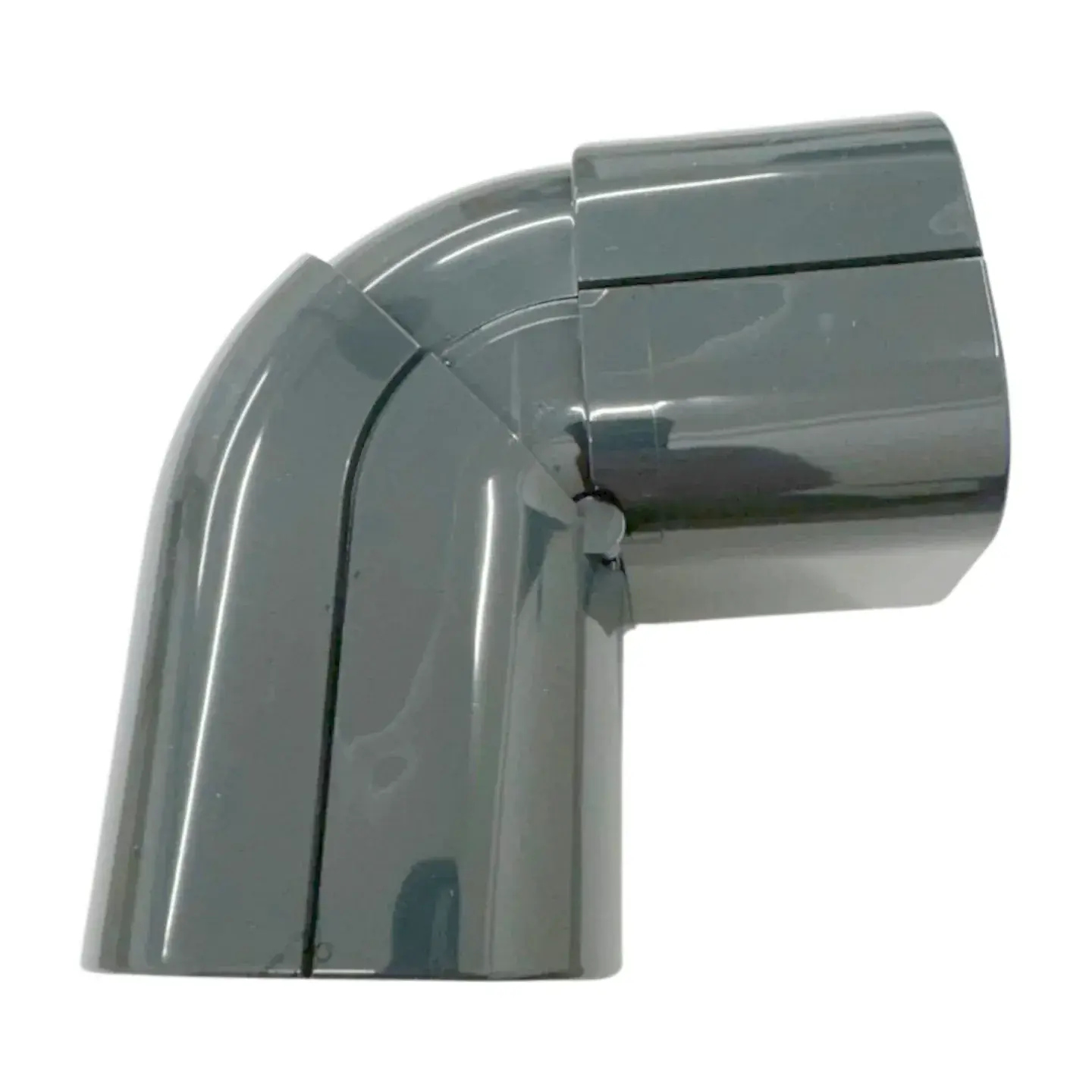 Grey Trunking 70x64mm Internal External Adjustable Elbow - Image 3