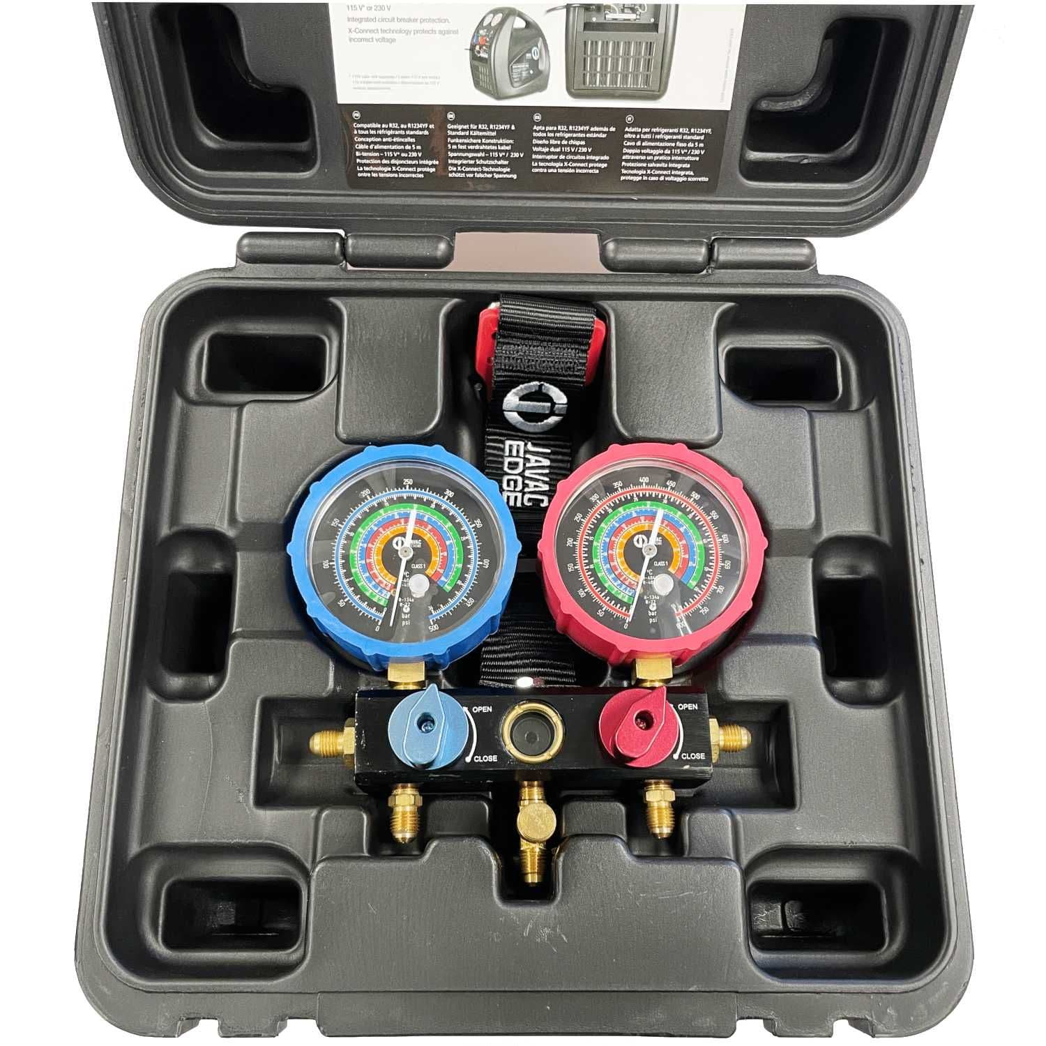 Javac Edge Air Con Manifold Gauge Set 2V R32/R410A/R290/R600a - Image 2