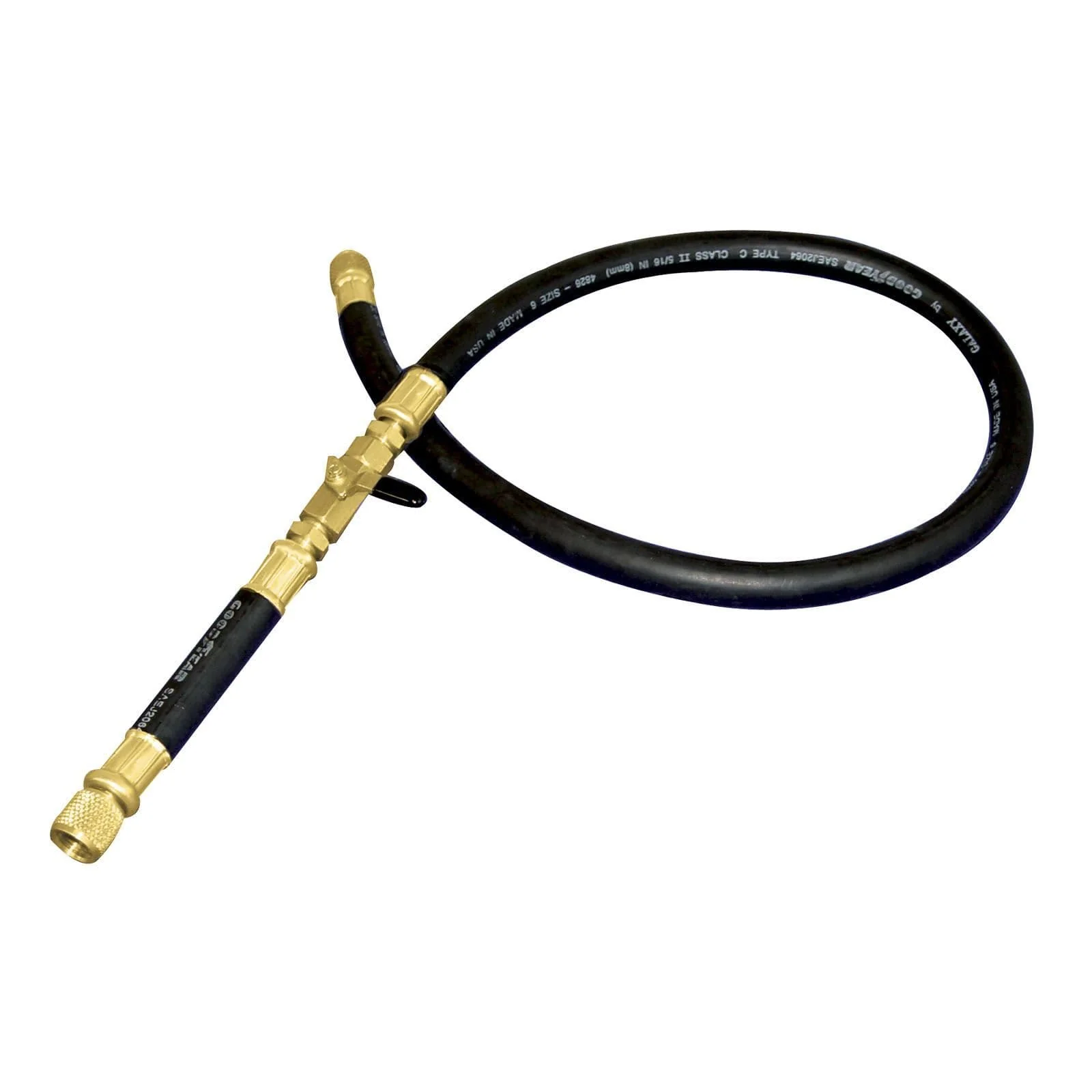 Mastercool 3/8" Vacuum Hose with Ball Valve 150 cm