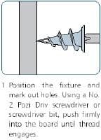Plasterboard Fixings with Screws 100 Pack - Image 2