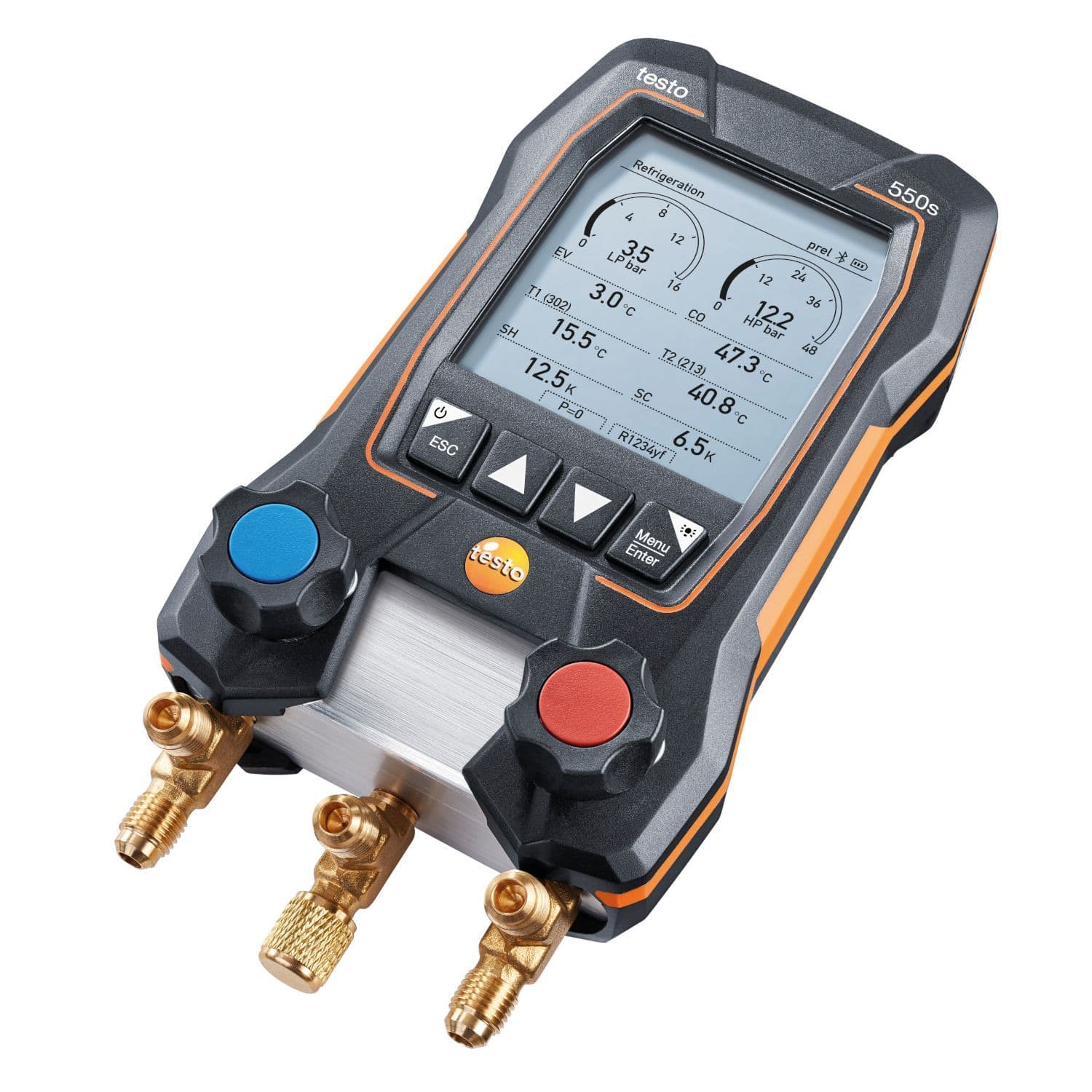 Testo 550s Digital Basic Set 2 Way Refrigeration Manifold 0564 5501 02 - Image 3