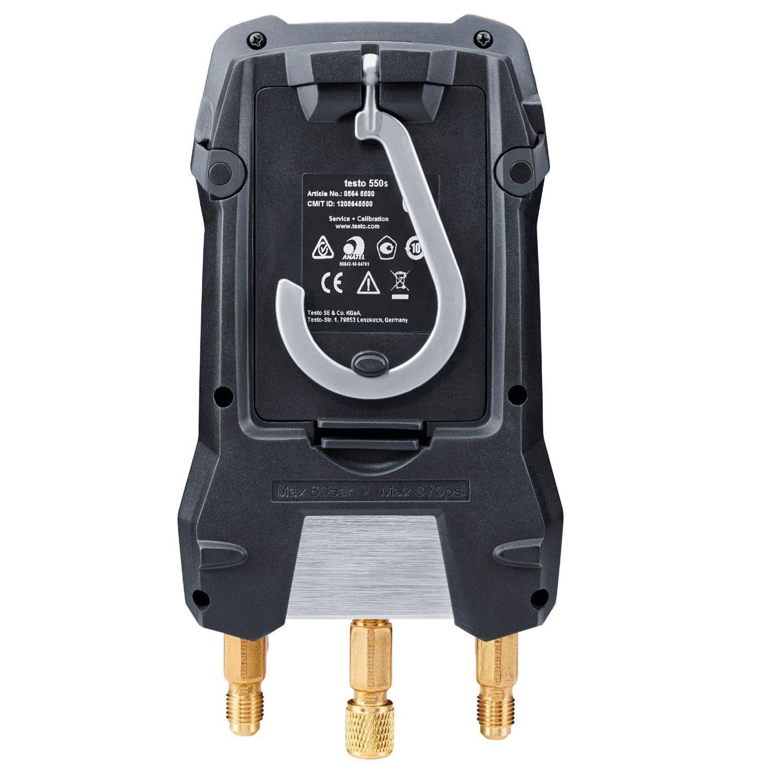 Testo 550s Digital Smart Set 2 Way Refrigeration Manifold with Hoses 0564 5503 02 - Image 4