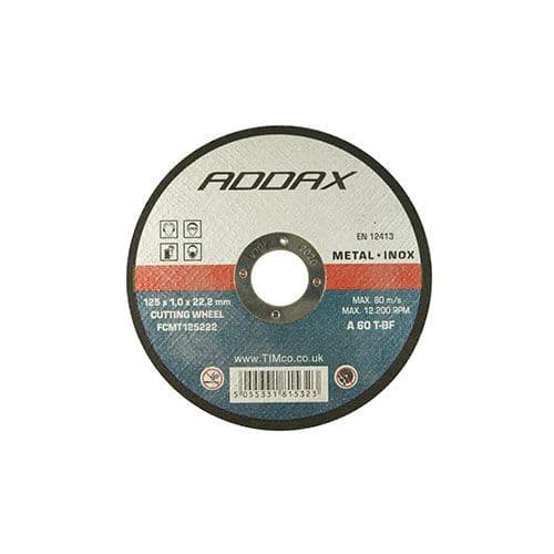 Timco Addax INOX Cutting Disc 115 x 1.0 x 22.23 Tin of 10 - Image 3