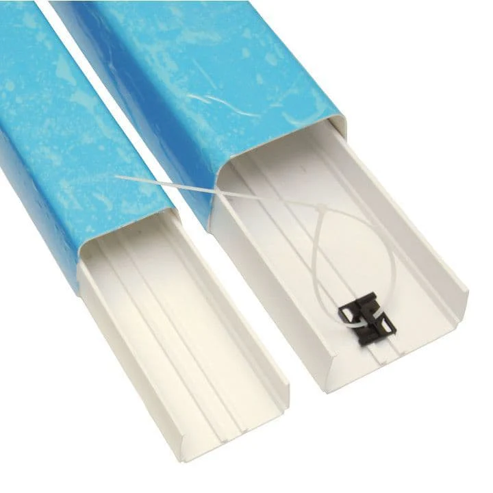 White Cable Pipe Trunking 110mm x 75mm - Image 2