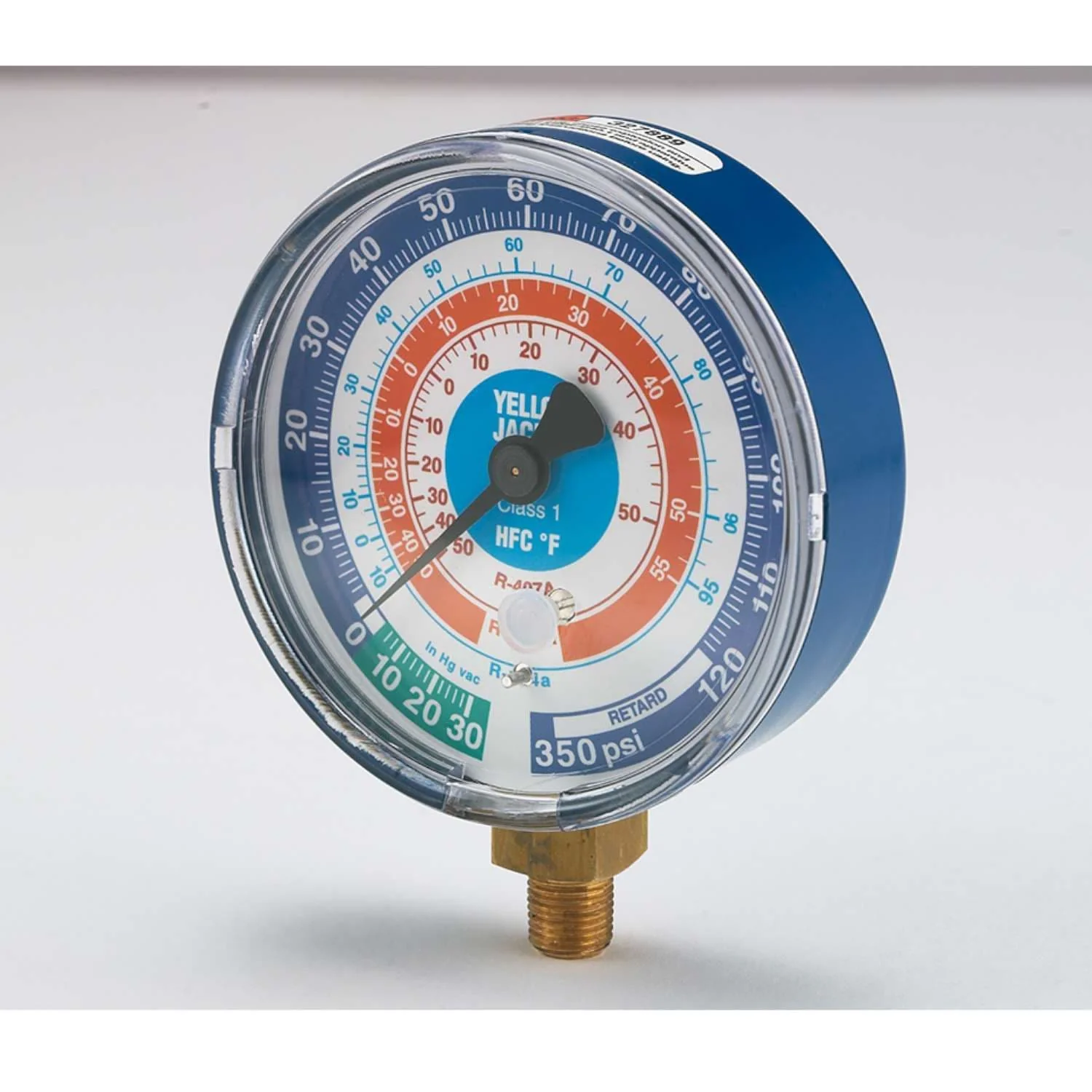 Yellow Jacket 3.1/8 Blue Low Pressure Gauge R134a R404a R407C - Image 2